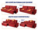 Ver imagem 5 de Sofá Retrátil Reclinável 300cm Ascari Suede Velut com molas Ensacadas - King House
