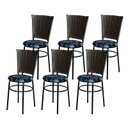 Ver imagem 1 de 6 Cadeiras para Mesa Preta Hawai Marrom Assento Floral:floral Preto