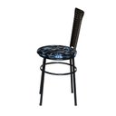 Ver imagem 4 de 6 Cadeiras para Mesa Preta Hawai Marrom Assento Floral:floral Preto