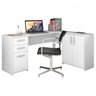 Mesa de Escritório em L 2 Gavetas 3 Portas Office Nt 2005  - 3