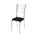 Ver imagem 2 de Conjunto 6 Cadeiras cromadas para cozinha Super resistente Kiara-Assento Preto GAT MAGAZINE