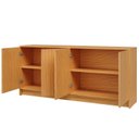 Ver imagem 4 de Buffet Aparador 4 Portas com Fecho Toque e Amortecedor 100% MDF 180cm 2026 Marrom