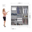 Ver imagem 3 de Guarda-Roupa Casal 3 Portas 2 Gavetas Atenas Yescasa