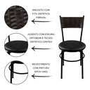 Ver imagem 2 de 2 Cadeiras Pretas para Cozinha Viena Marrom:Preto
