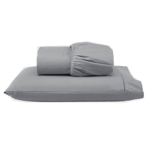 Jogo de Lençol Cama Solteiro 200 Fios Algodão 2 Peças Ponto Palito Anti-pilling com Toque Suave Prem