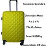 Mala de Viagem de Rodinha Abs Grande 28kg Rígida Cor:amarelo - 3
