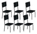 Ver imagem 1 de Kit 6 Cadeiras Ana Corino Preto Lirio Tubo Preto Fosco