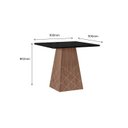 Ver imagem 3 de CONJUNTO SALA DE JANTAR LÍBIA 0,90 X 0,90 COM 4 CADEIRAS AMÊNDOA 04A