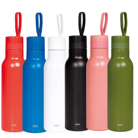 Garrafa em Inox Térmica Água Academia C/alça 500ml Cores Mor