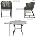 Ver imagem 2 de Mesa com 4 Cadeiras e Noronha Estofado 9 Trama Original Verde