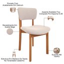 Ver imagem 6 de Kit 04 Cadeiras para Sala de Jantar Cozinha Living Estofada Dara L02 Suede Bege - Lyam Decor