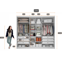 Ver imagem 3 de Guarda Roupa Casal em Mdf Roma com 6 Portas 6 Gavetas Clic Móveis