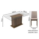 Ver imagem 3 de Conjunto Sala de Jantar com Mesa Tampo de Vidro e 6 Cadeiras Melissa Madesa