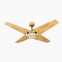 Ver imagem 1 de Ventilador de Teto Natuvent Callis Led 4 Pás Madeira Teca 6500k Branco Frio, Luz Branca 127v