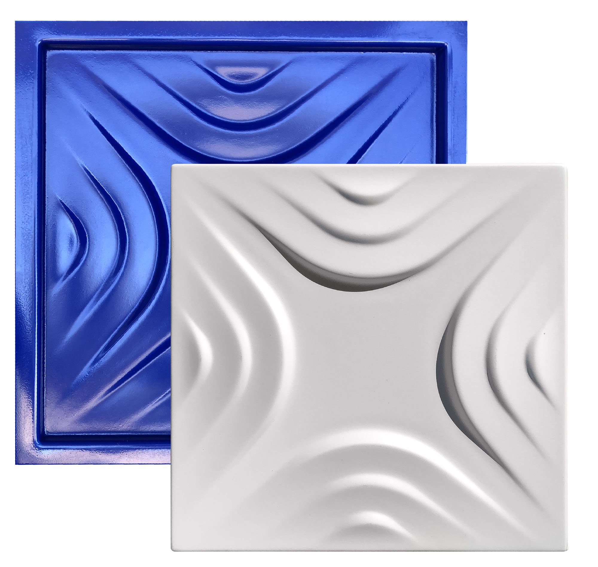 Conjunto 10 Formas 3d Gesso E Cimento Abs Azul 1mm Lindíssimo - 6