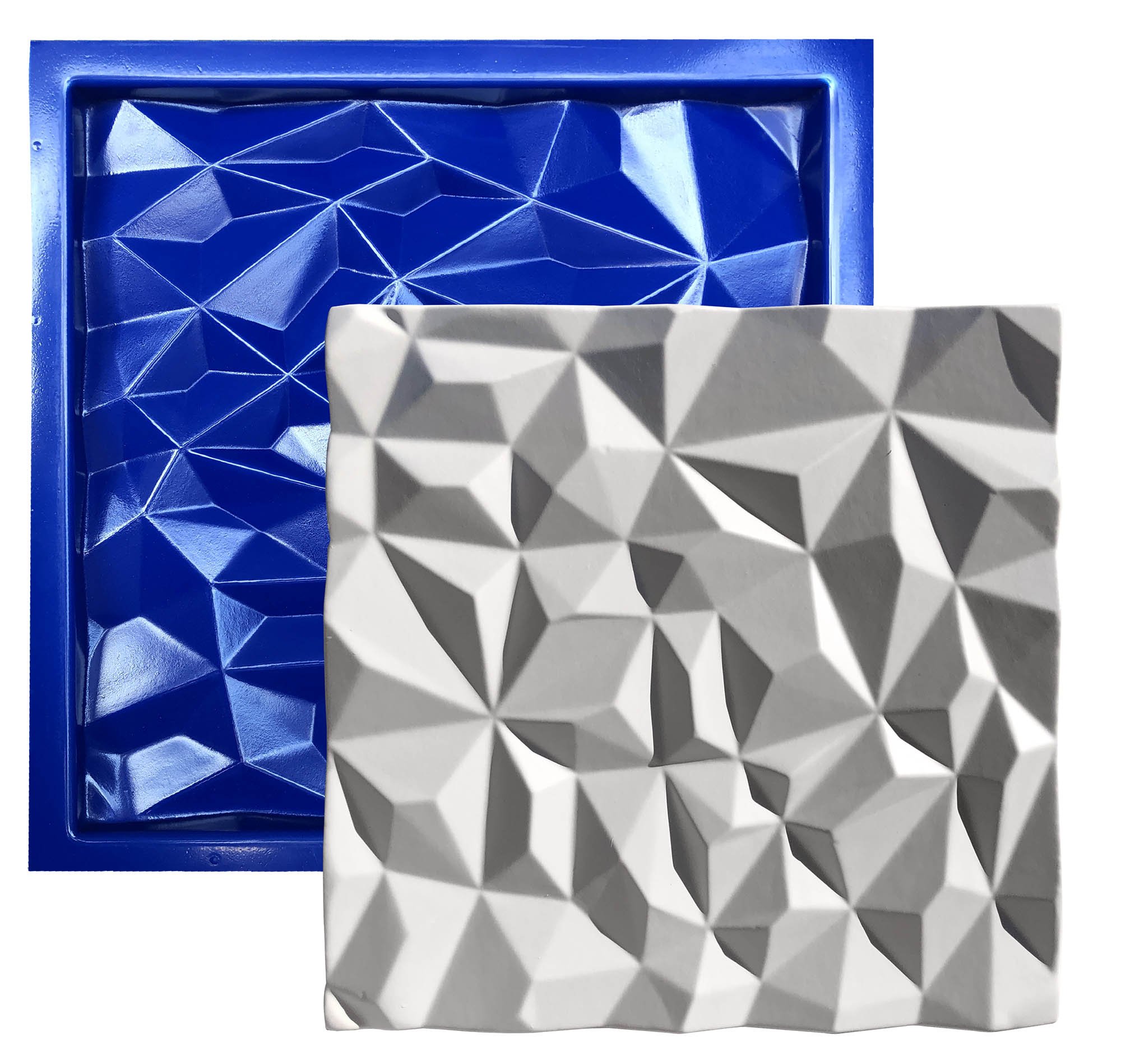 Conjunto 10 Formas 3d Gesso E Cimento Abs Azul 1mm Lindíssimo - 2