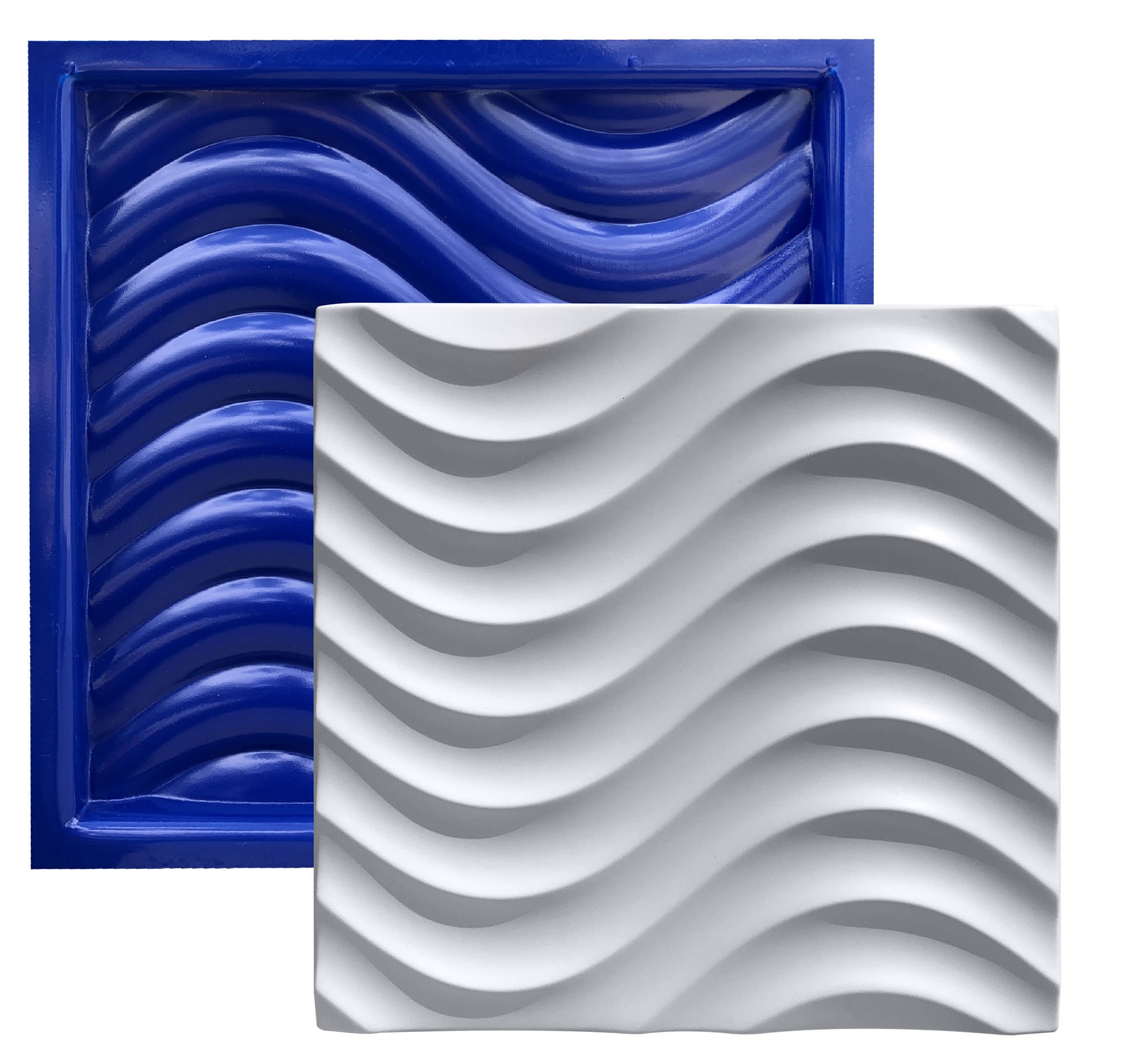 Conjunto 10 Formas 3d Gesso E Cimento Abs Azul 1mm Lindíssimo - 8