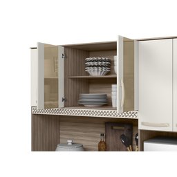Kit Cozinha Fit 180 8 Portas Carvalho Nature/Off White Cristal - Nicioli - 5 Kit Cozinha Fit 180 8 Portas Carvalho Nature/Off White Cristal - Nicioli - 5