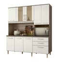 Ver imagem 2 de Kit Cozinha Fit 180 8 Portas Carvalho Nature/Off White Cristal - Nicioli
