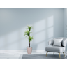 Planta Artificial Árvore Yucca 1,50m 3 Folhas Kit + Vaso S. Bege 30cm - 2