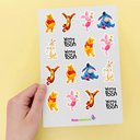 Ver imagem 1 de Cartela de Adesivos Decorativos Ursinho Pooh-Pequeno 20x30cm