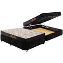 Ver imagem 1 de Cama Box Baú Casal: Colchão Espuma D45 Paropas Pasquale + Base CRC Suede Black(138x188)