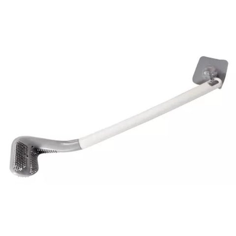 Escova Limpa Vaso Sanitário de Silicone com Cabide Gancho Auto Adesivo