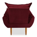 Ver imagem 4 de Kit 4 Poltronas Decorativa Opala Pés Palito Veludo Vermelho Chamby Móveis