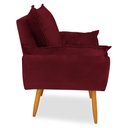 Ver imagem 5 de Kit 4 Poltronas Decorativa Opala Pés Palito Veludo Vermelho Chamby Móveis