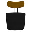 Ver imagem 3 de Poltrona Decorativa para Sala de Estar Redonda 53cm Le Moon M22 Veludo Preto - Mpozenato
