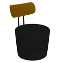 Ver imagem 1 de Poltrona Decorativa para Sala de Estar Redonda 53cm Le Moon M22 Veludo Preto - Mpozenato