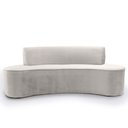 Ver imagem 2 de Sofá 4 Lugares Porto D07 230cm para Sala Living Veludo Creme - D’Rossi