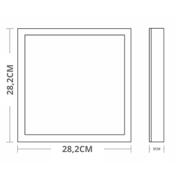 Painel de Led 24w Lys Quadrado Sobrepor 6500k Taschibra - 7