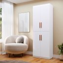 Ver imagem 1 de Livreiro Flex Multiuso Horizontal ou Vertical com 4 Portas:branco