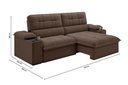 Ver imagem 3 de Sofá Stylus 2,10m Retrátil e Reclinável com Porta Copos e Cooler Suede Marrom - Xflex Sofás