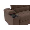 Sofá Stylus 2,10m Retrátil/reclinável com Porta Copos e Cooler Suede Marrom - Xflex Sofás - 2