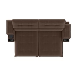 Sofá Stylus 2,10m Retrátil/reclinável com Porta Copos e Cooler Suede Marrom - Xflex Sofás - 7