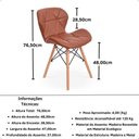 Ver imagem 5 de Kit 16 Cadeiras de Jantar Charles Eames Slim Wood Estofada - Marrom