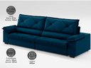 Ver imagem 5 de Sofá com Carregador Usb e Molas no Assento Retrátil Reclinável Nice 2,90m Velosuede - Netsofas