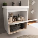 Ver imagem 3 de Gabinete para Banheiro Gales 60cm Branco/faia Móveis Bosi