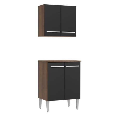 Conjunto 4 Portas com Armário Aéreo e Balcão Emilly Madesa