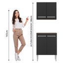 Ver imagem 7 de Conjunto 4 Portas com Armário Aéreo e Balcão Emilly Madesa