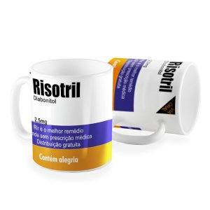 Caneca Risotril rir e o melhor remedio