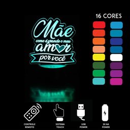 Luminária de Led - Amor de Mãe - 3