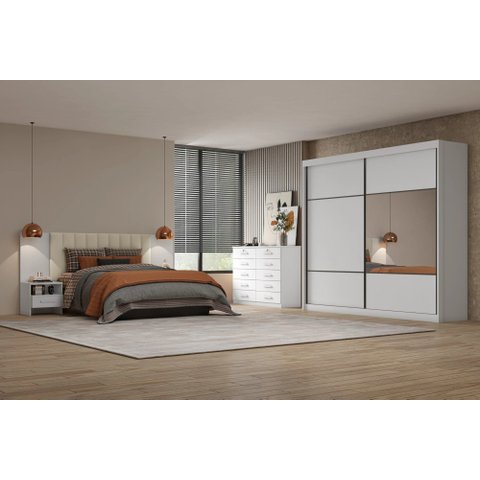 Guarda-Roupa Brusque 4 Gavetas Neve Novo Horizonte
