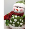 Jogo Papai Noel e Boneco de Neve Pelúcia Escora Porta Decor 28cm - Master Christmas - 3