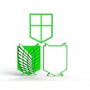 Ver imagem 1 de Attack On Titan - Escudo (corta e Marca) 15 Cm