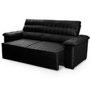 Ver mais imagens de Sofá Retrátil Reclinável 2 Lugares com Molas 1,50m Quantum Suede Velut Preto - King House