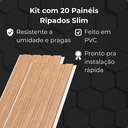 Ver imagem 4 de Kit 20 Painel Ripado Slim Pvc 20x3m Decorativo