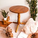 Ver imagem 1 de Mesa Latera de Canto Apoio Sofá Cor Mel Mesinha de Centro Infantil Retrô